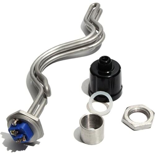 1 Inch NPT/DN25 Immersion Water Heater with Accessories 304SUS Heating Element with Grounding Screw 240V 4.5KW/5.5KW/6.5KW