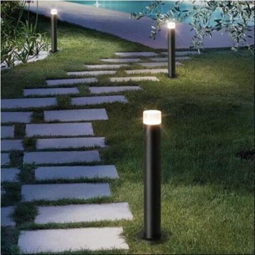 12W LED Light Waterproof LED Lawn Lamp AC85-265V DC12V Garden Light LED Exterior Bollard Light Floor Courtyard Road Lighting