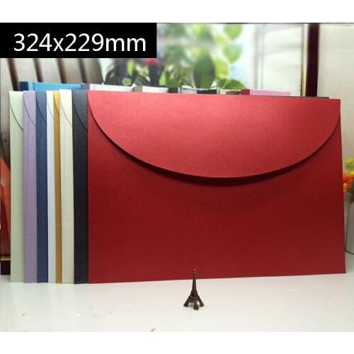 20pcs/lot A4 Western Envelopes Pearl Paper #9 Colored Envelopes for Documents, Files, Photo Storage Drop Shipping