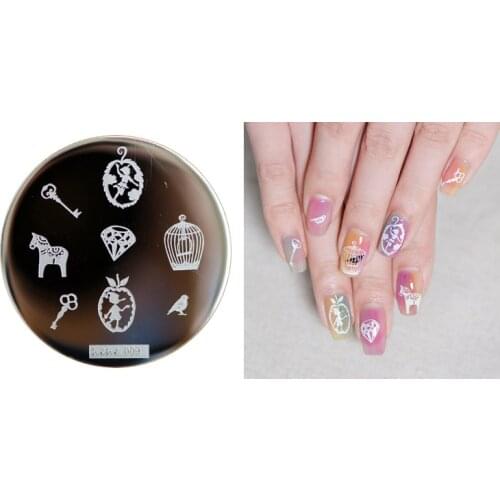 2016 Hot Exclusively hehe-09 Horse Manicure Templat DIY Nail Art Pattern Image Stamp Polish Stamping Plates 1PC Free Shipping