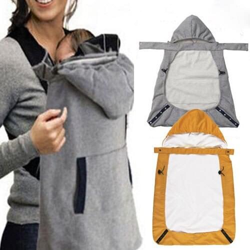 2018 Brand New Warm Wrap Sling Baby Carrier Windproof Baby Backpack Blanket Carrier Cloak Grey Funtional Winter Cover Hot