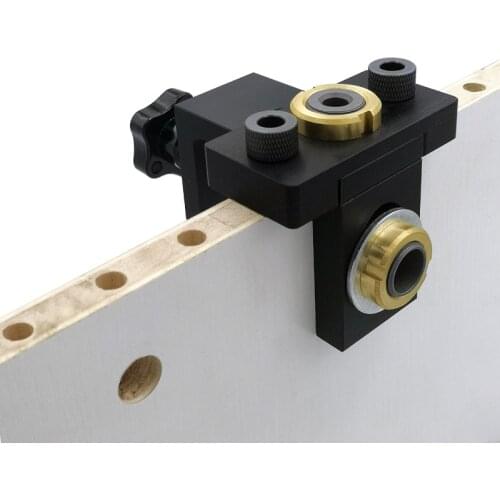 GanWei 3 in 1 Adjustable Doweling Jig Woodworking Pocket Hole Jig With 8/15mm Drill Bit For Drilling Guide Locator Puncher Tools