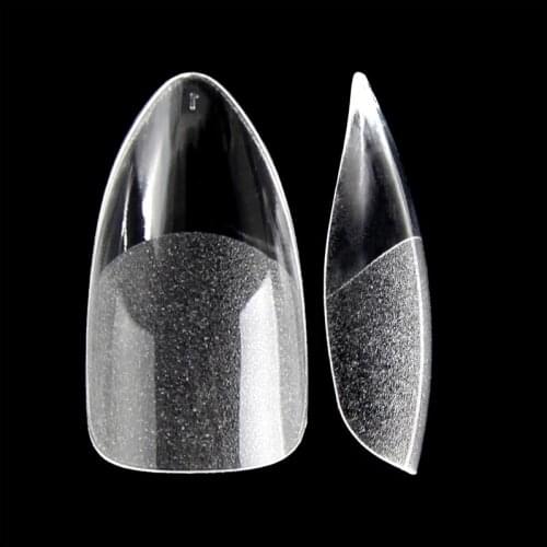 360pcs Fake Nails Stiletto Half Matte Bottom Pointy False Fingernails French Style Salon DIY Artificial Nail Art Tip