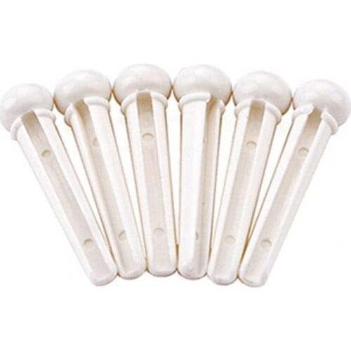 6Pcs Guitar Bridge Pins Corrosion Resistant Replacement Plastic Guitar Strings Fixing Nail for Instrument Guitar Bridge Pins