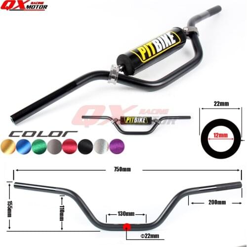 7075 Aluminum Motorcycle Handlebar 7/8" 22mm Motocross Handle bar For Chinese 50cc-160cc CRF KLX TTR Dit Pit Bike ATV Quad