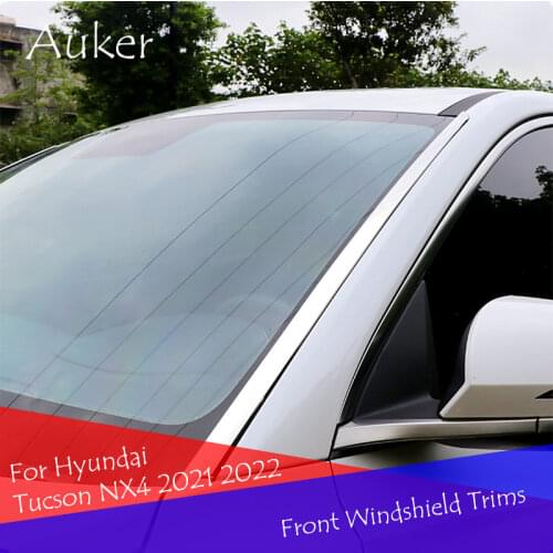 Car Styling Front Windshield Trims Front Windows Side Edge Strip Cover Exterior Accessories For Hyundai Tucson 2021