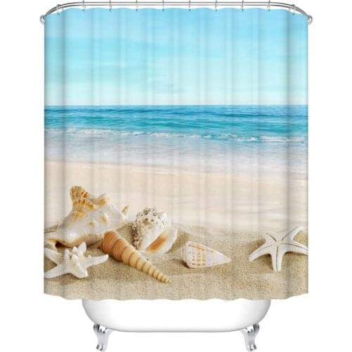 Badezimmer Duschvorhang, Top Qualität Anti-Schimmel Duschvorhänge Digitaldruck inkl. 12 Duschvorhangringe, 180x180cm