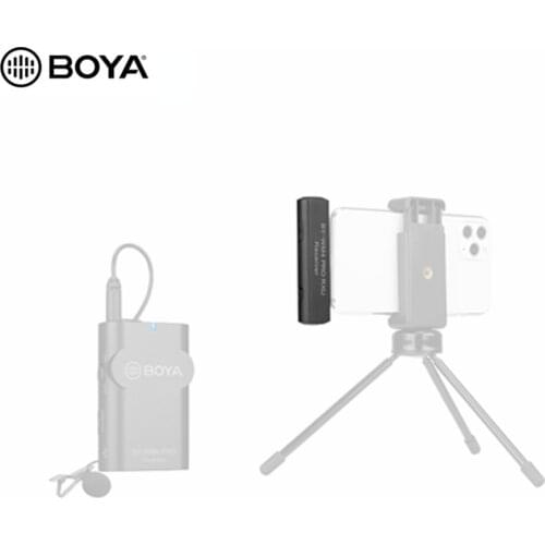 BOYA BY-WM4 PRO-RXD digital 2.4GHz wireless receiver ideal for YouTubers vloggers mobile journalists for iPhone iPad iPod touch