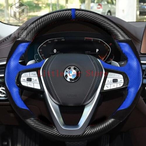 DIY Stitching Suede Leather Steering Wheel Cover For BMW 1 3 2 6 7 Series X1 X2 X3 X4 X5 X6 X7 Interior Accessories