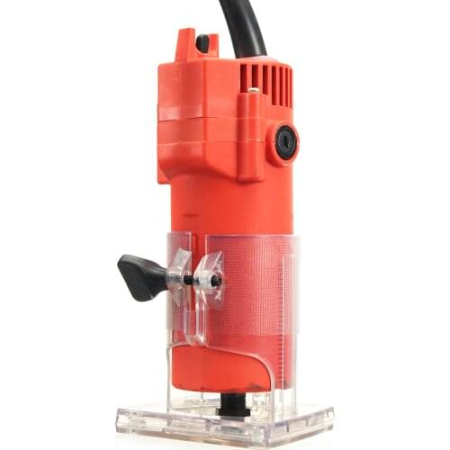 Wood Electric Trimmer 1200W 1/4" 220V Electric Hand Trimmer Wood Laminator Router Joiners Tools Router Bit Set DIY Lift Knob