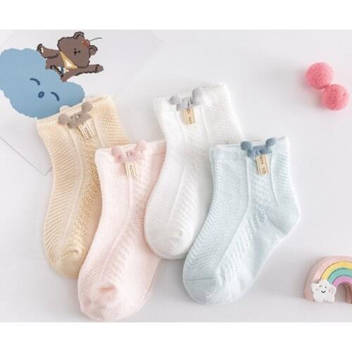 Baby socks summer thin breathable mesh baby socks short tube newborn children socks cartoon 0-june 1-3 years old