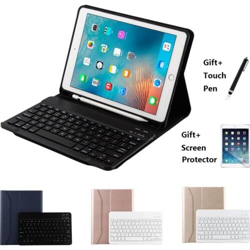 For iPad 10.2 2020 Air4 10.9 Wireless Bluetooth Keyboard Pencil Holder Case Cover For iPad Air 1 2 2017 2018 9.7 Air 2019 10.5