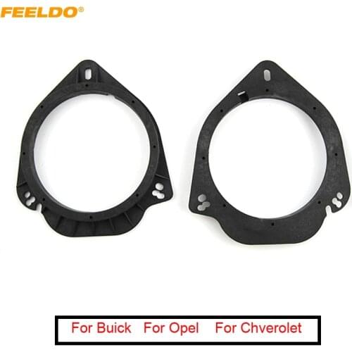 FEELDO 1Pair 6.5" Car Speaker Spacer Mats for Chevrolet Buick Opel Solid Ring Mat Mount Adapter Speaker Pad Installation Kits
