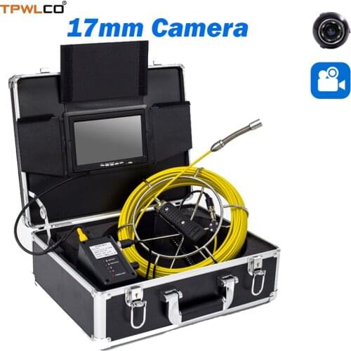 HD 720P 7inch Display DVR Function Industrial Video Pipe Inspection Camera System 20m Cable Surveillance Cameras 17mm Waterproof