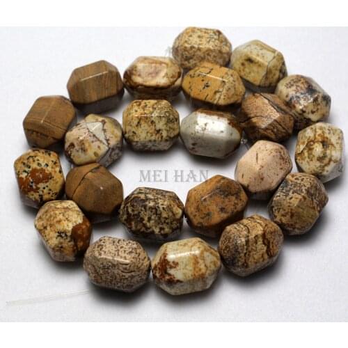 Meihan Natural picture stone point column loose beads for jewelry making design fashion stone DIY bracelet women necklace