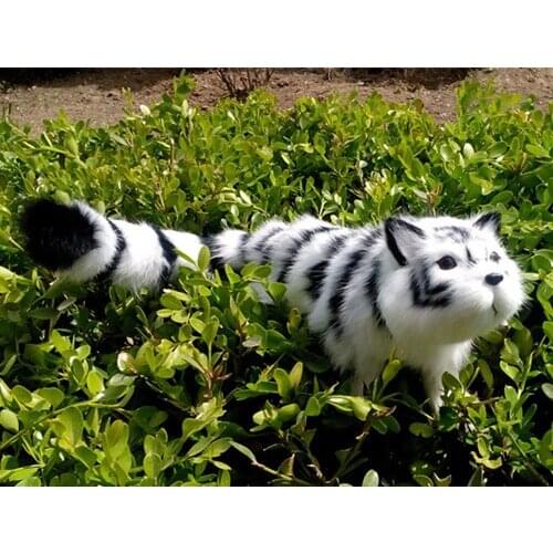 Simulation cute white tiger 48x18cm model polyethylene&furs tiger model home decoration props ,model gift d445