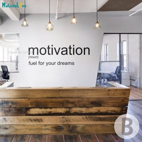 Motivation Wall Stickers Fuel For Your Dreams Quotes For Office Vinyl Art Parsing Words Decals Self-adhesive YT2639