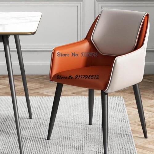 Nordic home restaurant soft bag dining chair makeup backrest manicure stool modern minimalist hotel negotiation light luxury cha