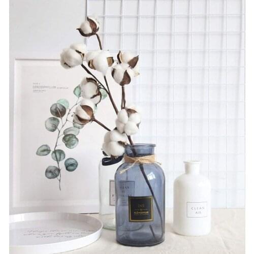 Natural Tendrils Cotton in a Pallet decoration artificial flower искусственный цветок