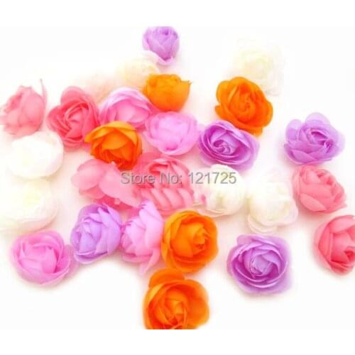 NEW Candy-colored rose bud small tea bud Flower diy rose Flower Head for hair decoration