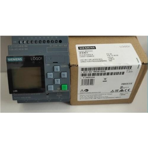 New Siemens 6ED1052-1MD08-0BA0 LOGO! 12/24RC,PLC ,12/24V DC/RELAY, 8 DI (4AI)/4 6ED1 052-1MD08-0BA0
