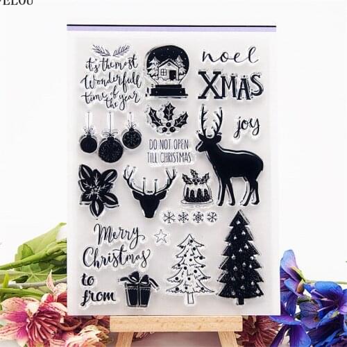 PANFELOU Deer colored ball rope Transparent Silicone Rubber Clear Stamps cartoon for Scrapbooking/DIY Easter wedding album