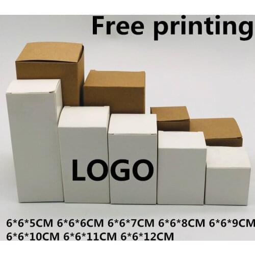 Wholesale 1000PCS/LOT Free Printing Monochrome LOGO Paper Gift Box FOR Jerwlry/ Cosmetics/ Soap Foldable Packaging Paper Box