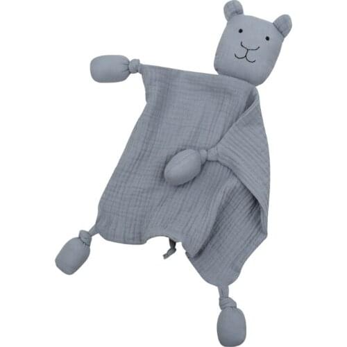 Organic Muslin Soft Blanket Animal Toy Baby Plush Toy Handkerchief Appease Towel