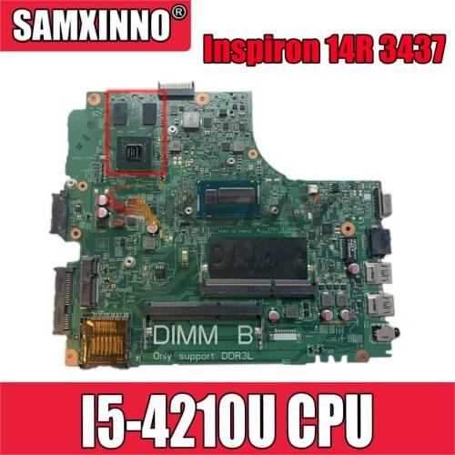 Original Laptop motherboard For DELL Inspiron 14R 3437 5437 I5-4210U Mainboard 12314-1 CN-0YFVC4 0YFVC4 SR170 N14P-GV2-S-A2