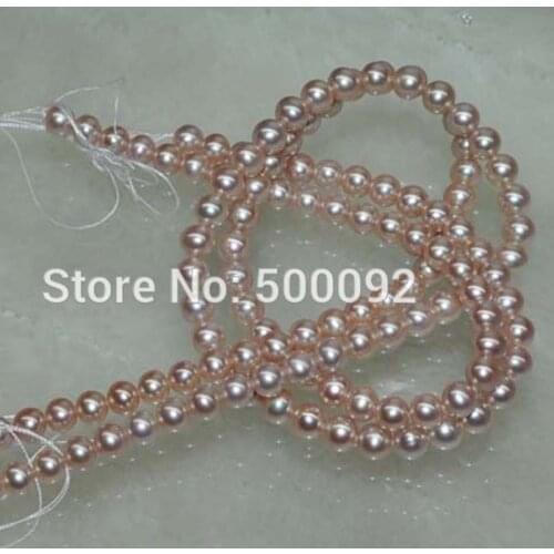 Stunning near round potato shape purple 6-7mm real natural freshwater pearl