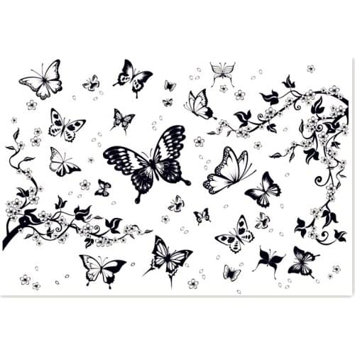 11x16CM Butterfly Flowers Transparent Silicon Seal Clear Stamps Roller Stamps DIY Scrapbook Album Card NEW YEAR Easter