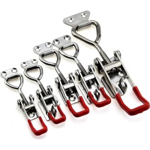 1Pcs Adjustable Steel Lever Handle Clamp Hasp Toggle Latch Catch Lock For Cabinet Boxes Door Toggle Clamp Horizontal Clamp