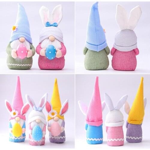 Happy Easter Lovely Doll Easter Child Gifts Easter Bunny Decor for Home Table Easter Eggs Rabbit Bunny Egg Birth