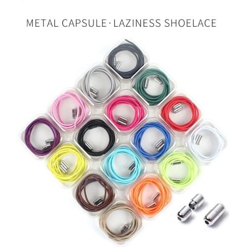 1Pair New Polyester No Tie Shoelaces Elastic laces without ties Quick release for every shoe Kids Adult Shoes lace 16 colors