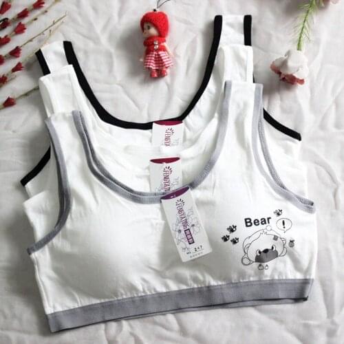 Girls Underwear Wireless Training Bra with Chest Pad Adolescente Sport Bras for Teen Vest Girls Puberty Clothing 8-15 Years