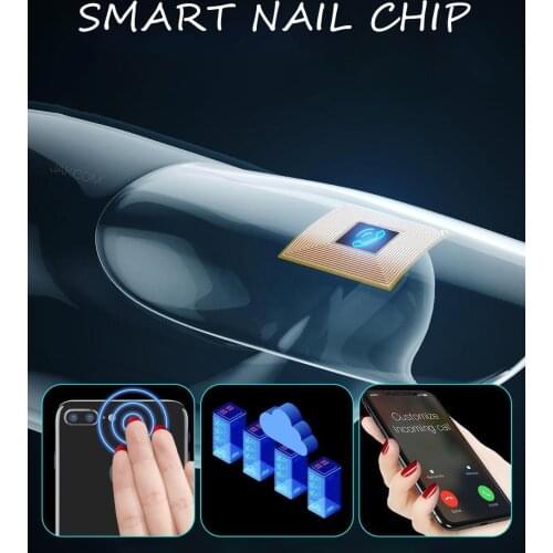 Smart Nail New Multi function Chip Intelligent Nail No Charge Required New NFC Smart Wearable Gadget For Phone Call Self Defence