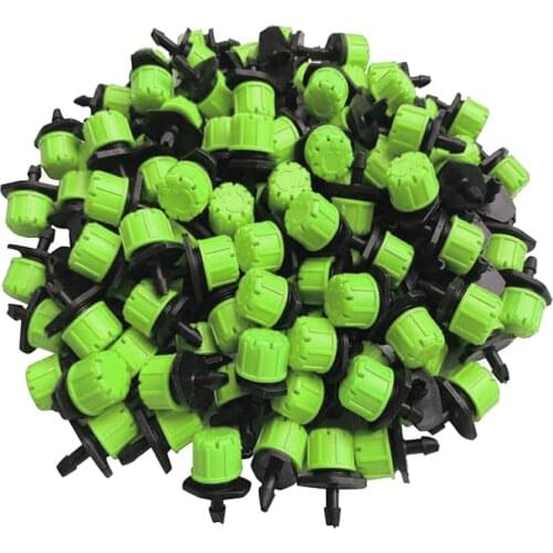 50-100pcs Adjustable Irrigation Drippers Sprinklers 1/4'' Emitter Dripper Micro Drip Irrigation Sprinklers For Watering System