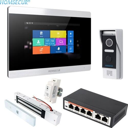 HOMSECUR 7" WIFI Video Door Phone Intercom System Magnetic Lock 280KG Included BC031IP-B+BM715IP-S