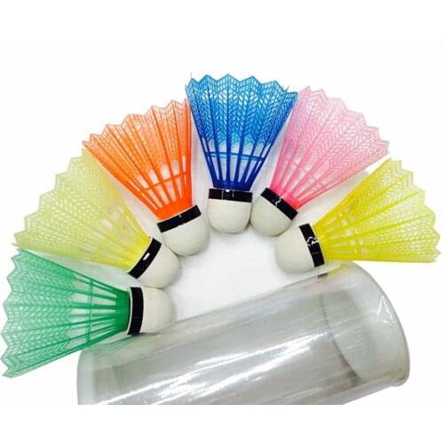 12Pcs/Lot Colorful Badminton Feather Balls Shuttlecocks Random Color Durable Games Sports Gym Exercise Training Accessory