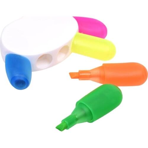 XRHYY 1 Piece Finger Shape Highlighter Cute Fluorescent Colors Watercolor Pen Multi Colors