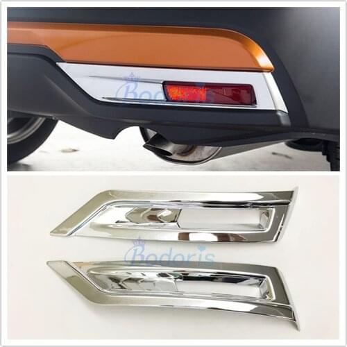 For Nissan Kicks 2017 2018 2019 2020 Rear Fog Lamp Cover Foglight Outlet Cover Light Frame Chrome Car Styling Auto Accessories