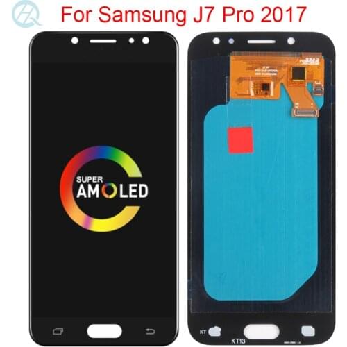 Super Amoled LCD For Samsung Galaxy J7 Pro 2017 Display With Frame Original LCD J730F J730M J730G LCD Touch Screen Assembly