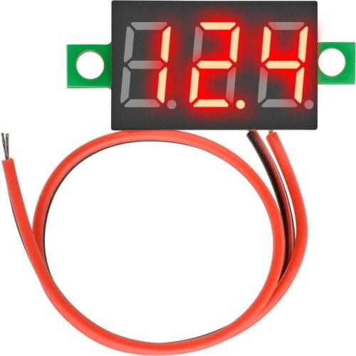 0.36 inch LED Digital Voltmeter DC 4-30V Voltage Meter Auto Car Mobile Power Voltage Tester Detector 12V Red Green Blue 2/3 Wire