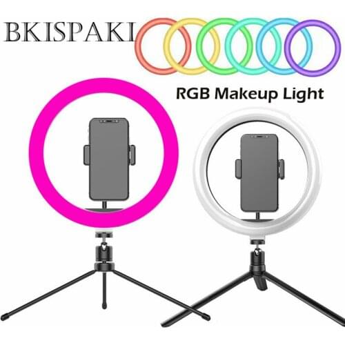 10 inch Photography Lighting 6000-6500k Dimmable LED Selfie Ring Light RGB Video Ring Light Vlog TikTok Youtube Live Streaming