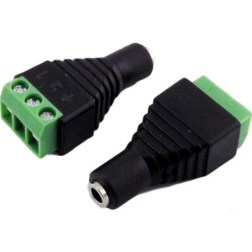10pcs 3.5mm 1/8" Stereo Female Jack To AV Screw Video AV Balun Terminal Plug Connector Adapter