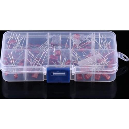 100pcs/lot 10nF~470nF Metallized Polyester Film Capacitors Assortment Kit High precision and stability samples CBB capacitor set
