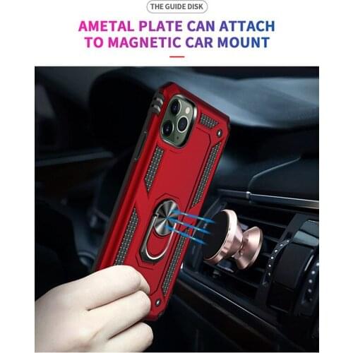 100pcs/lot Car Ring Bracket Shockproof Armor Phone Case For iPhone 11 Pro Max XR XS Max X 7 8 6 6S Plus SE2 SE 2