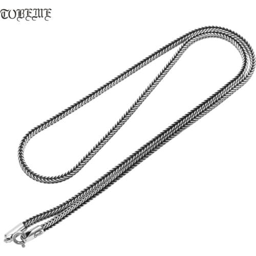 2MM Necklace Handmade Vintage 925 Silver Necklace Sterling Silver Necklace for Pendants