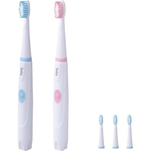 Battery Electric Toothbrush Cleanable Sonic Toothbrush Head Replaceable Waterproof Sonic Teeth Brush Oral Health Care Tool