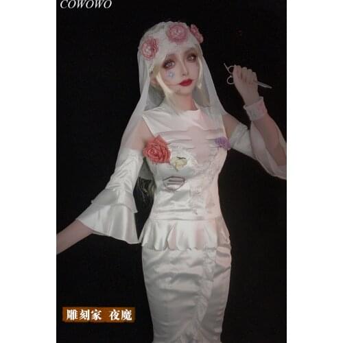 Anime! Identity V Galatea Sculptor Boogeyman 3rd Anniversary Elegant Dress Uniform Cosplay Costume Party Role Play Outfit NEW